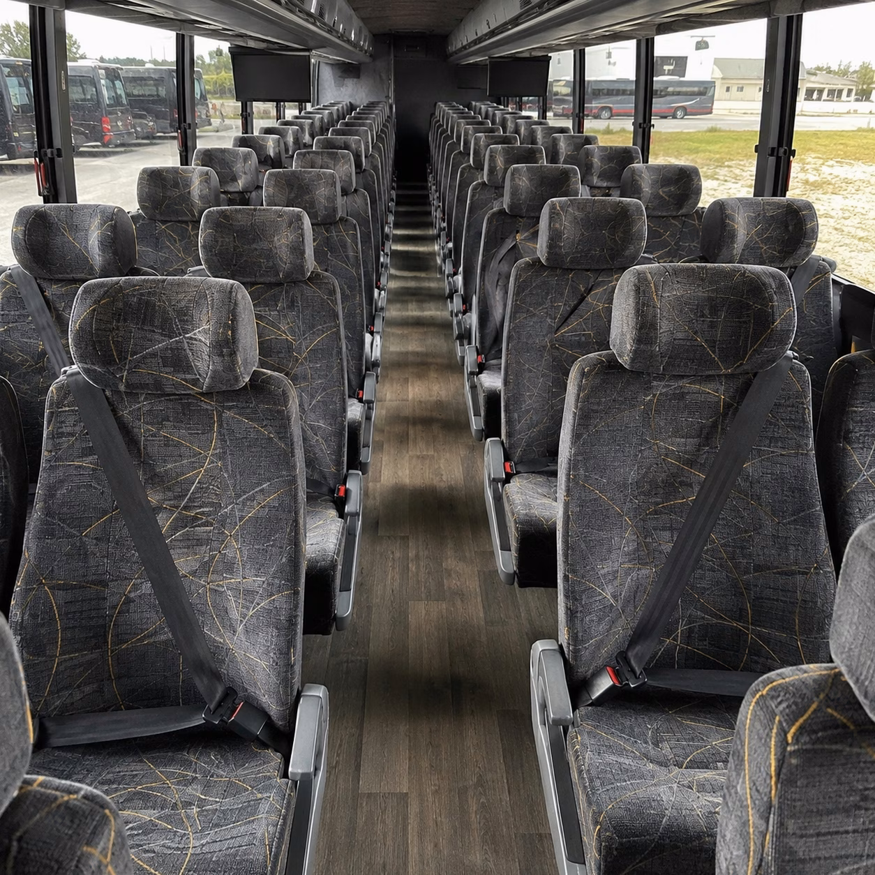 56 passenger charter bus interior
