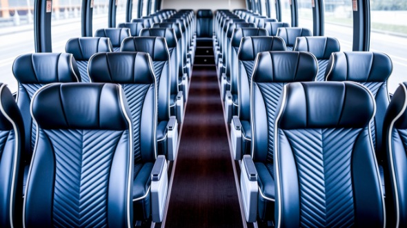 clarksville 50 passenger charter bus inside