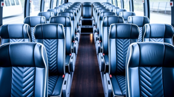clarksville 54 passenger charter bus inside