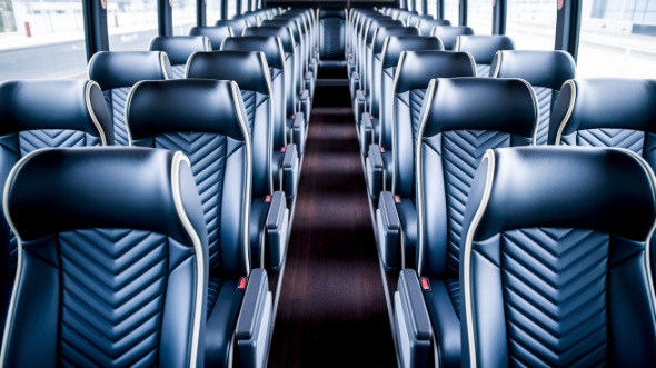 clarksville 55 passenger charter bus inside