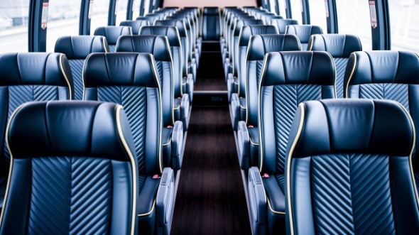 clarksville 56 passenger charter bus inside